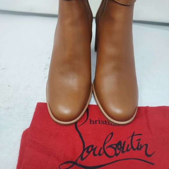 Christian Louboutin Brown Leather CL Chelsea Heel Boot - Picture 8 of 10